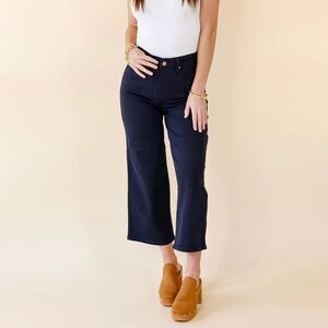 Judy Blue Women's Wide Leg Tummy Control Crops Jeans  NWT  |  Size:  5/27